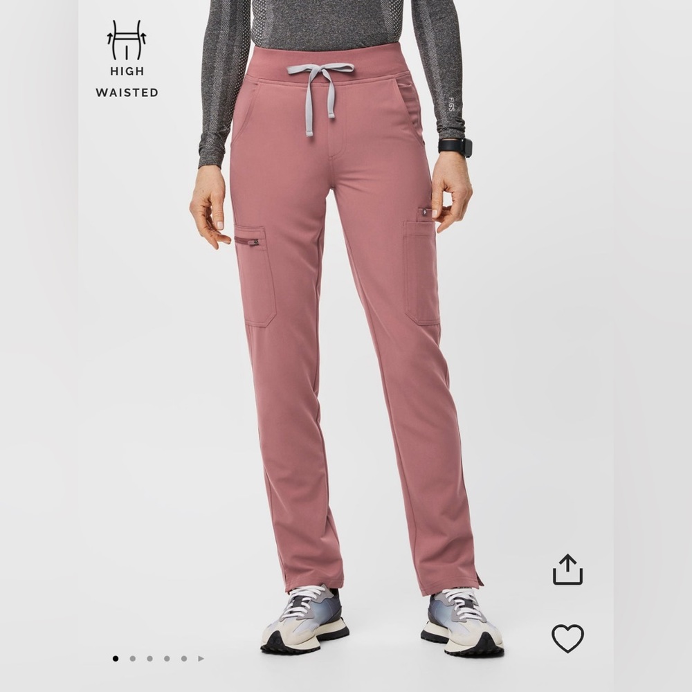Figs Women's High-Waisted Joggers in Mauve